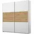 Miro 175cm 2 Door Sliding Wardrobe - White, Oak