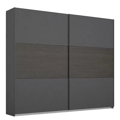 Miro 2 Door Sliding Wardrobe - Grey, Oak