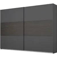 Miro 261cm 2 Door Sliding Wardrobe - Grey, Oak