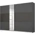 Miro 261cm 2 Door Sliding Wardrobe with Mirror - Grey, Oak