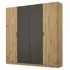 Miro 4 Door Wardrobe - Artisan Oak, Black Oak