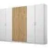 Miro 6 Door Wardrobe - Alpine White, Artisan Oak