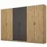 Miro 6 Door Wardrobe - Artisan Oak, Black Oak