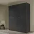 Modi 4 Door Wardrobe - Metallic Dark Grey