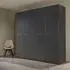 Modi 4 Door Wardrobe - Metallic Dark Grey