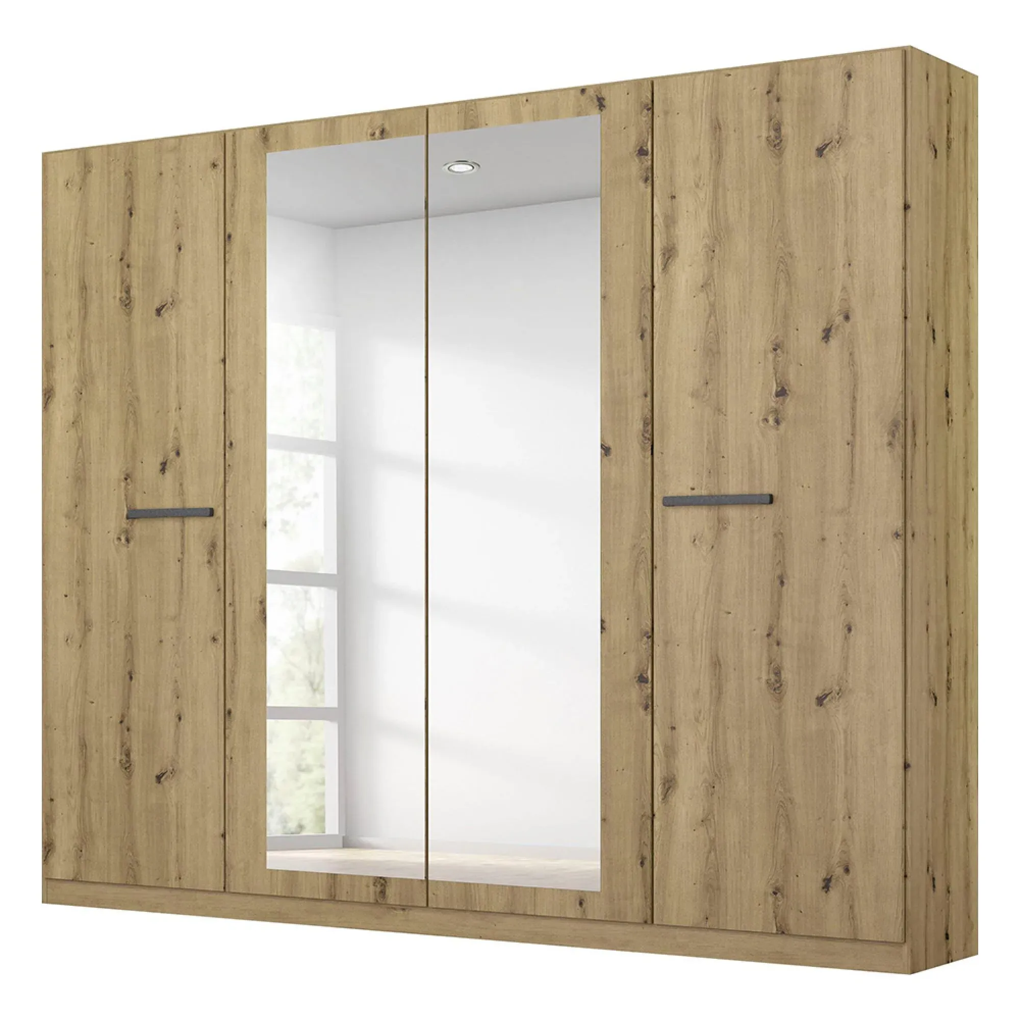 Modi 4 Door Wardrobe with Mirror - Artisan Oak