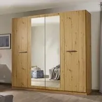 Modi 4 Door Wardrobe with Mirror - Artisan Oak
