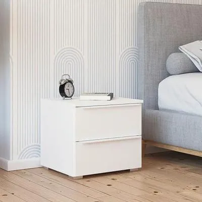 Monostar 2 Drawer Bedside Cabinet - Alpine White image