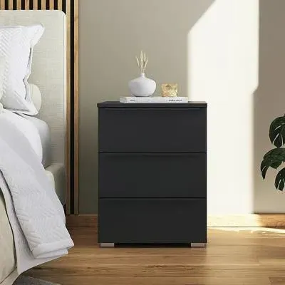 Monostar 3 Drawer Bedside Cabinet - Grey image