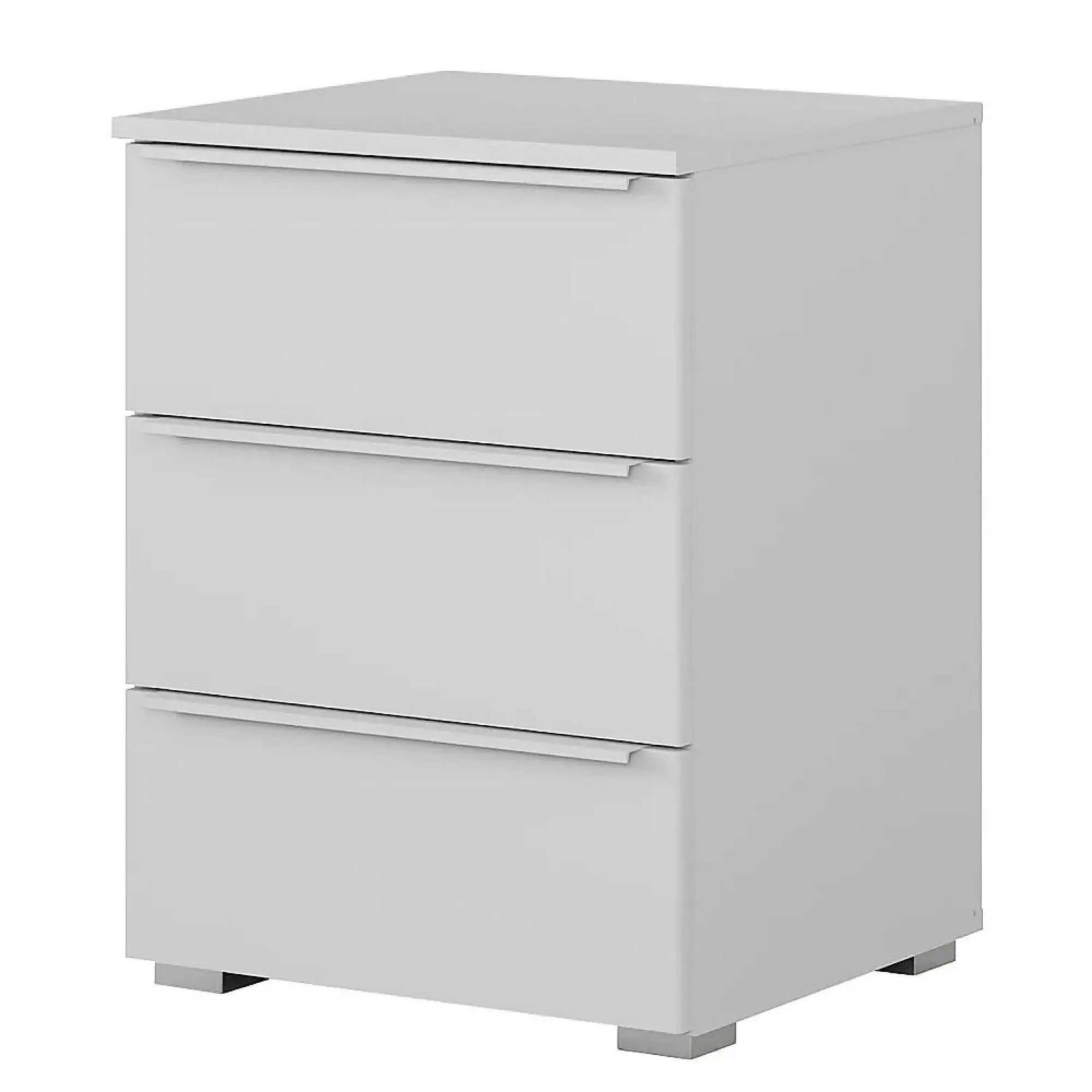 Monostar 3 Drawer Bedside Cabinet - White