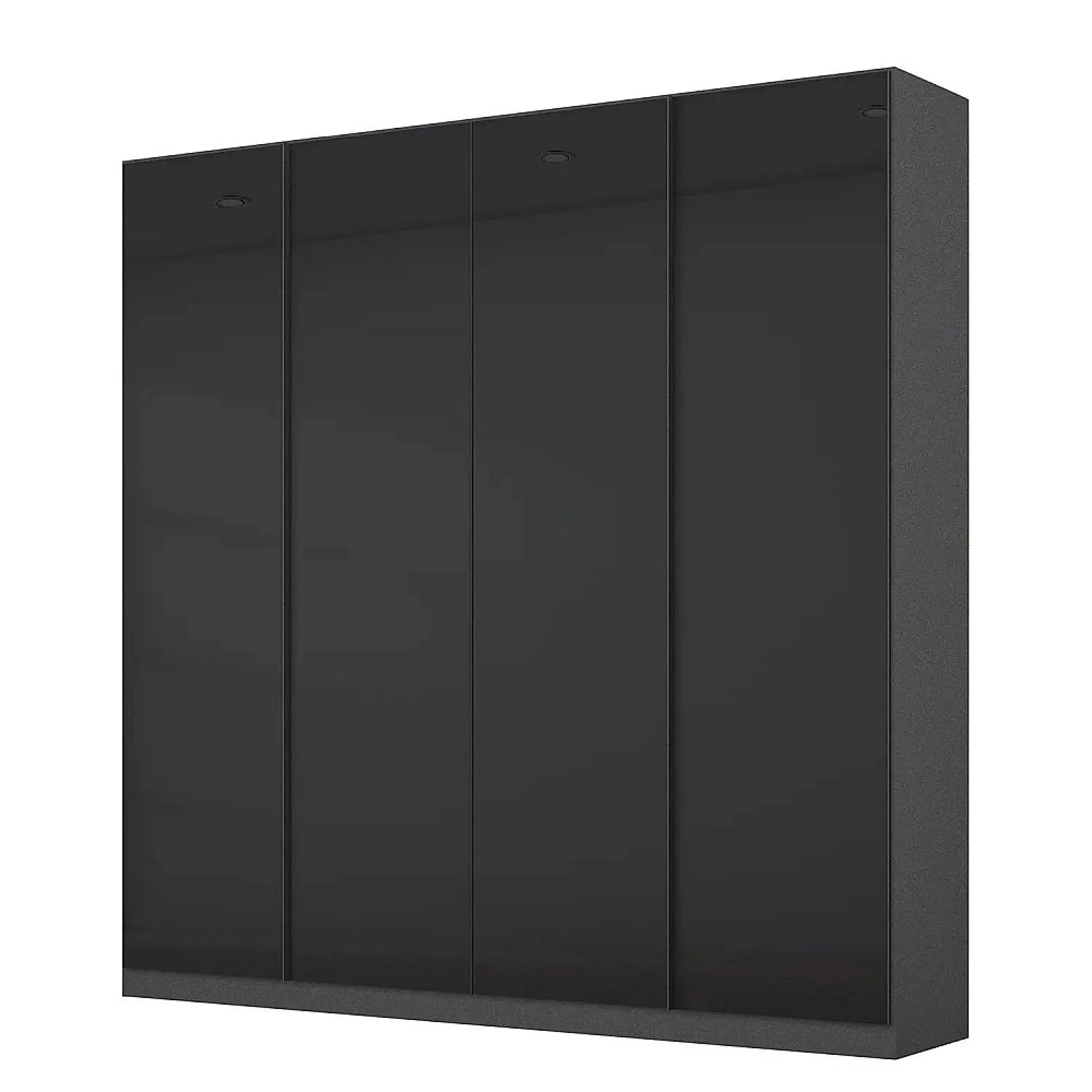 Monostar 4 Door Wardrobe - Metallic Dark Grey