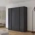 Monostar 4 Door Wardrobe - Metallic Dark Grey