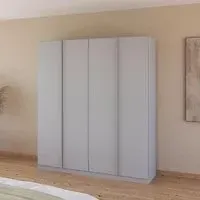 Monostar 4 Door Wardrobe - Silk Grey