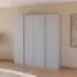 Monostar 4 Door Wardrobe - Silk Grey