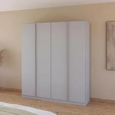 Monostar 4 Door Wardrobe - Silk Grey