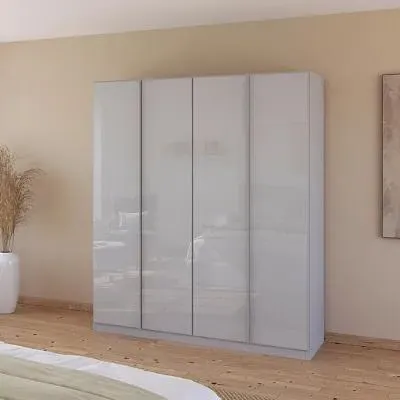 Monostar 4 Door Wardrobe - Silk Grey