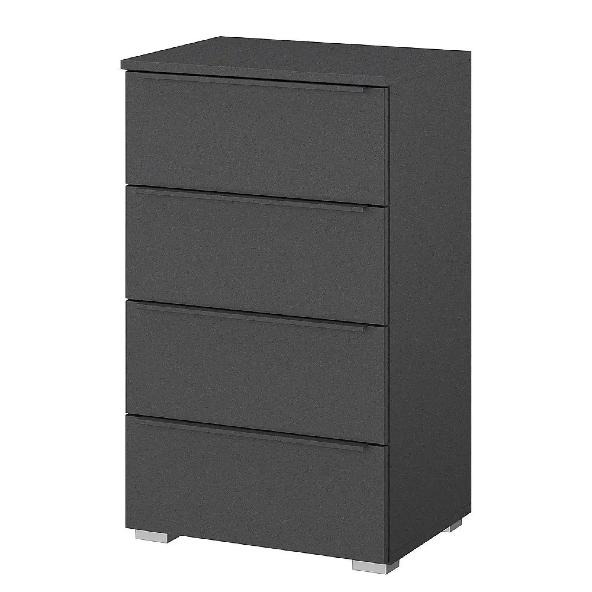 Monostar 4 Drawer Chest - Metallic Dark Grey
