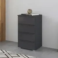 Monostar 4 Drawer Chest - Metallic Dark Grey