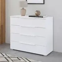 Monostar 4 Drawer Wide Chest - Alpine White