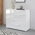 Monostar 4 Drawer Wide Chest - Alpine White, Glass