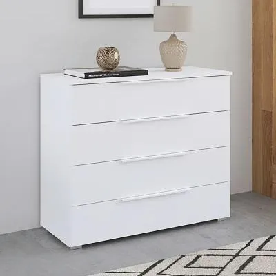 Monostar 4 Drawer Wide Chest - Alpine White image