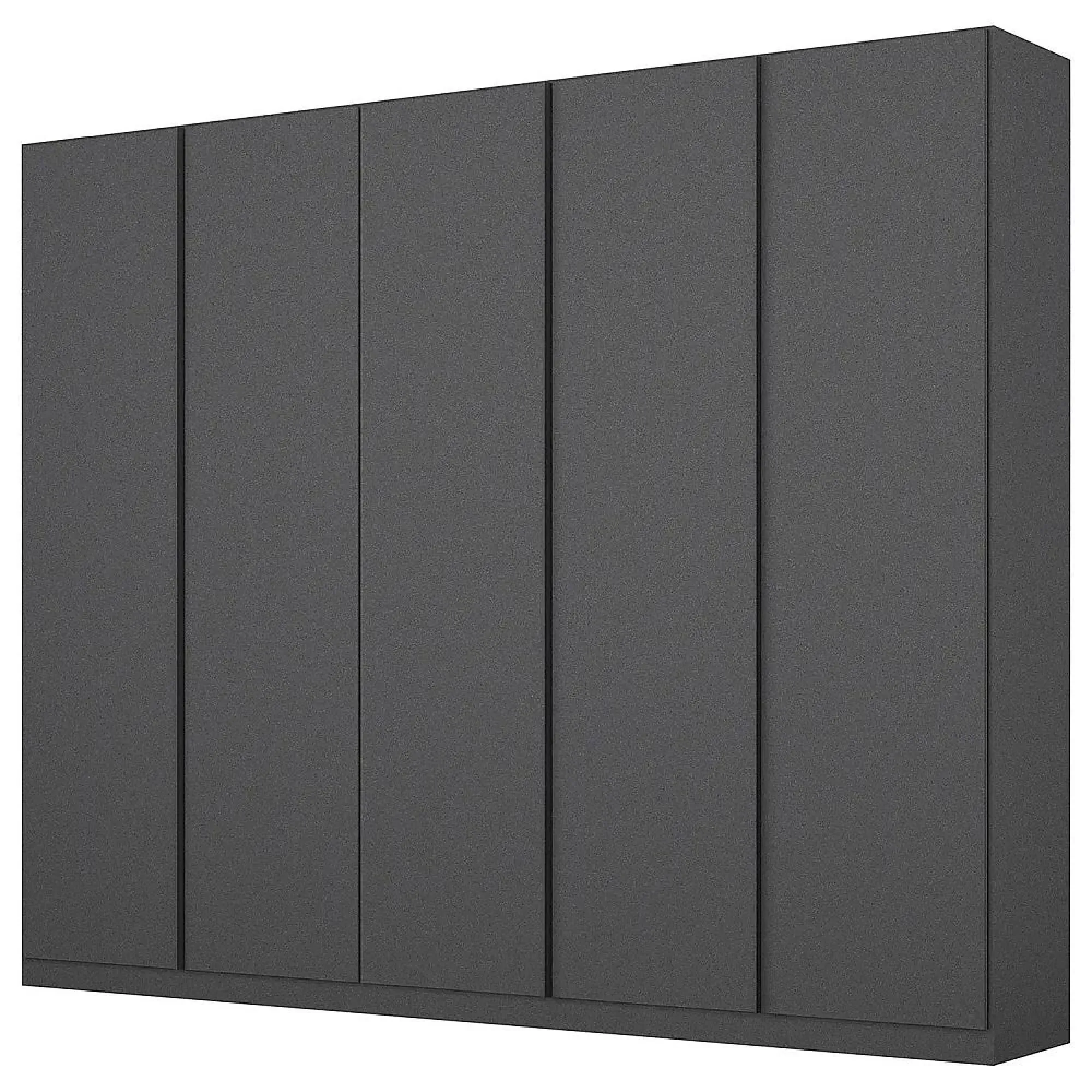 Monostar 5 Door Wardrobe - Metallic Dark Grey