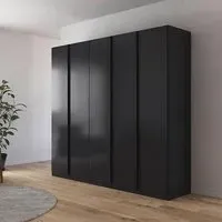 Monostar 5 Door Wardrobe - Metallic Dark Grey