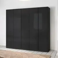 Monostar 5 Door Wardrobe - Metallic Dark Grey