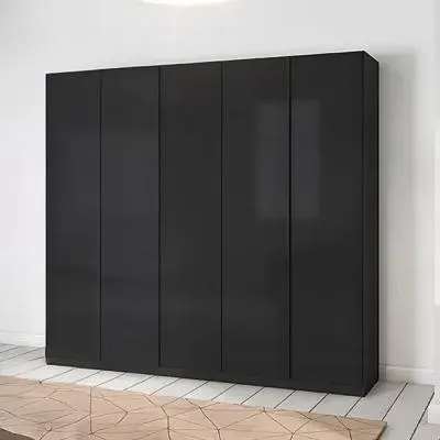 Monostar 5 Door Wardrobe - Metallic Dark Grey