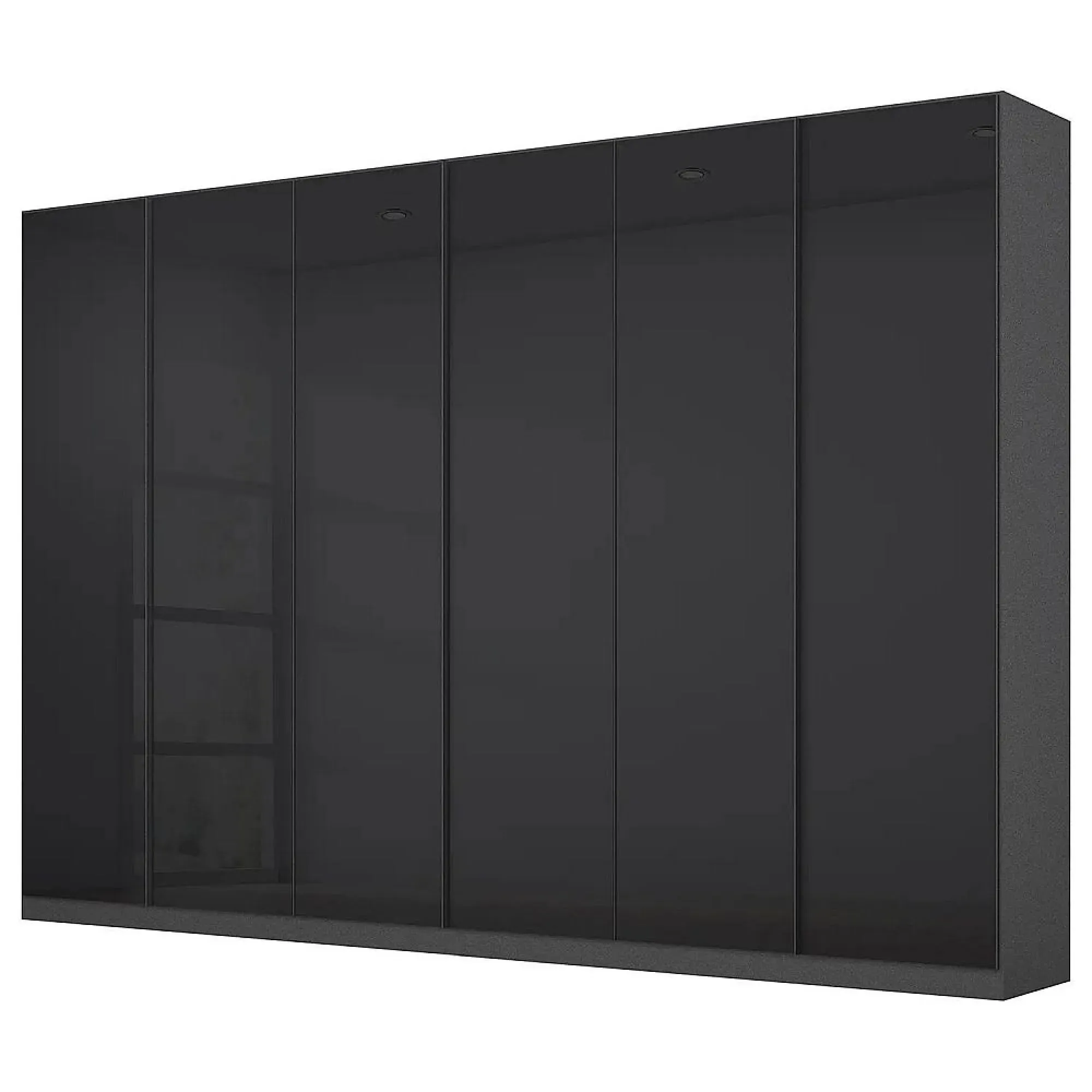 Monostar 6 Door Wardrobe with Extras - Metallic Dark Grey