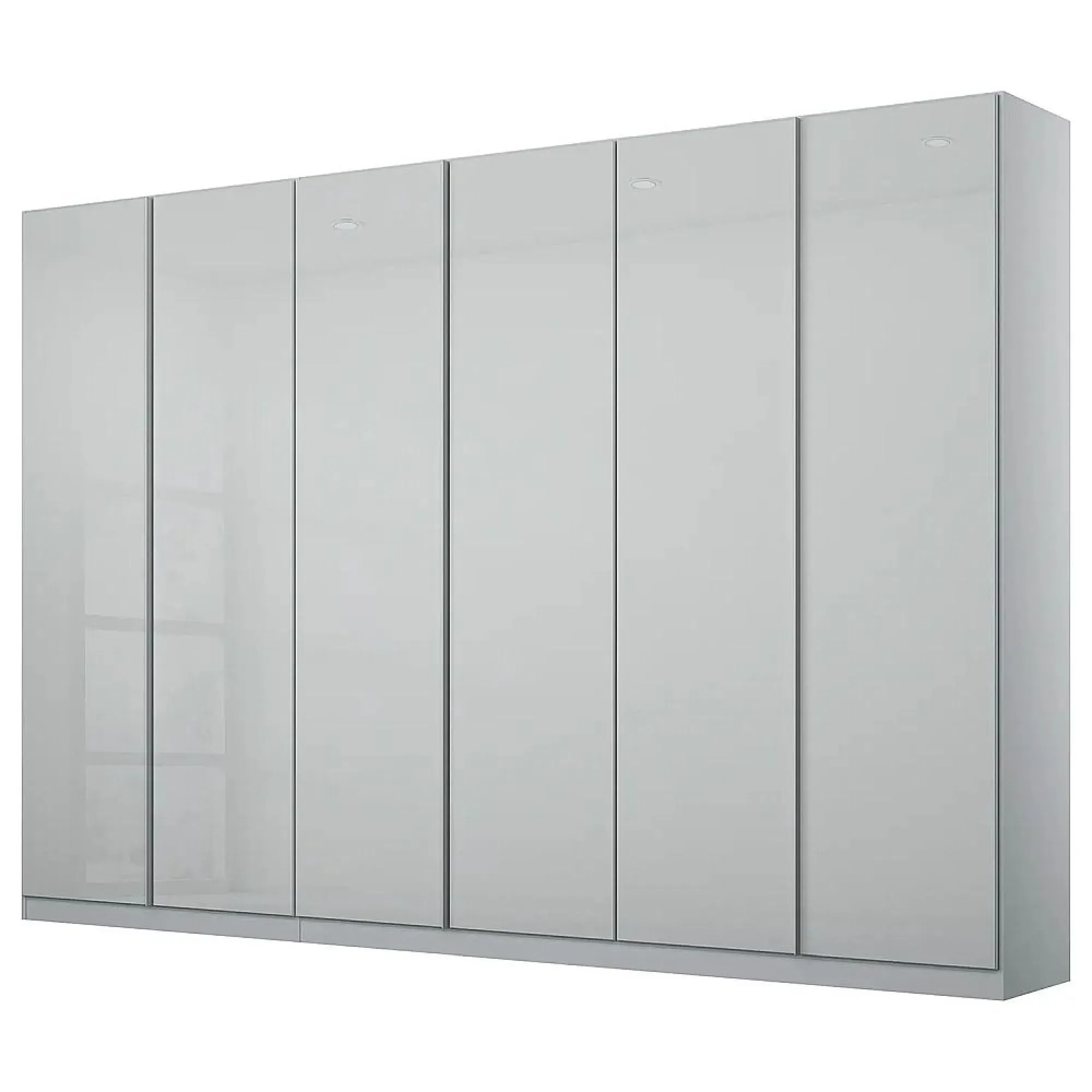 Monostar 6 Door Wardrobe with Extras - Silk Grey
