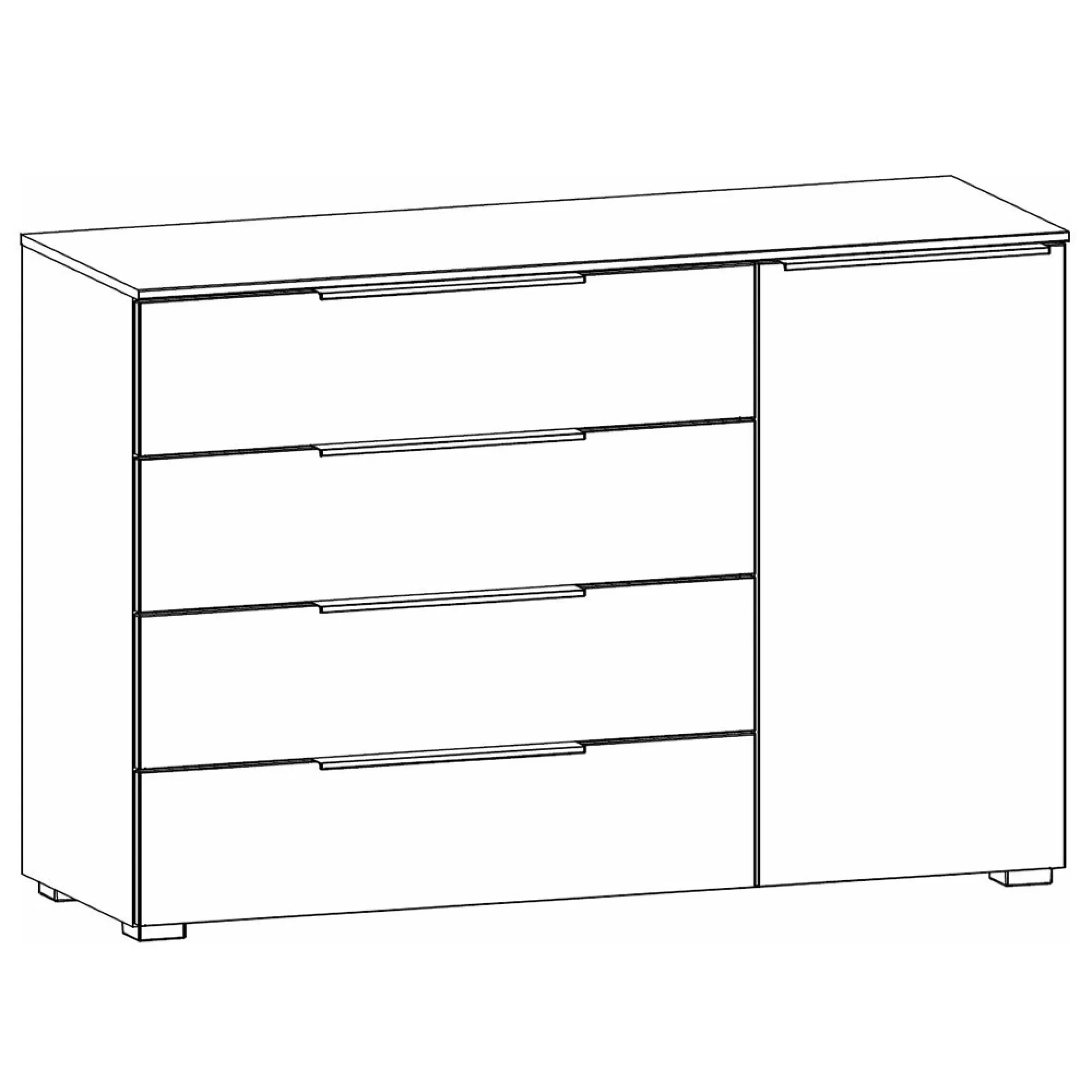 Monostar Wide Sideboard - Alpine White