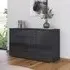 Monostar Wide Sideboard - Metallic Dark Grey, Glass