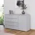 Monostar Wide Sideboard - Silk Grey, Glass