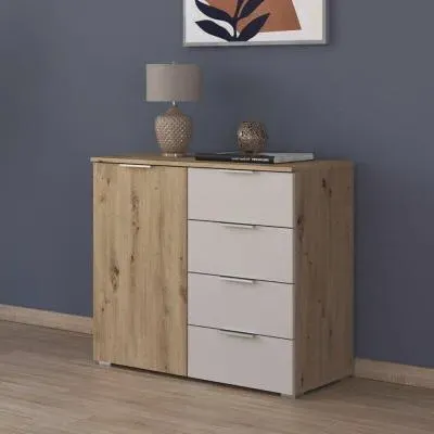Monza 1 Door Chest - Artisan Oak, Champagne