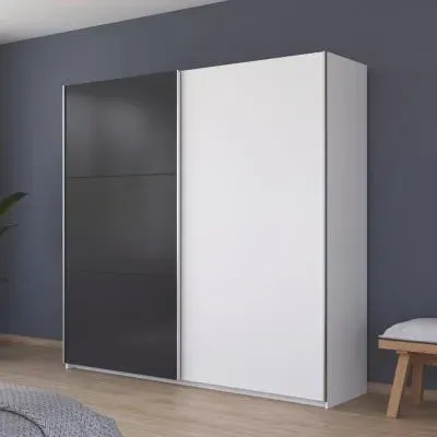 Monza 218cm 2 Door Sliding Wardrobe - Alpine White image