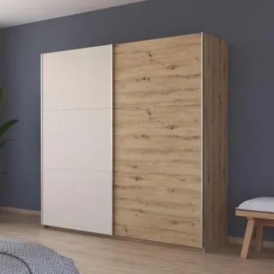 Monza 218cm 2 Door Sliding Wardrobe - Artisan Oak