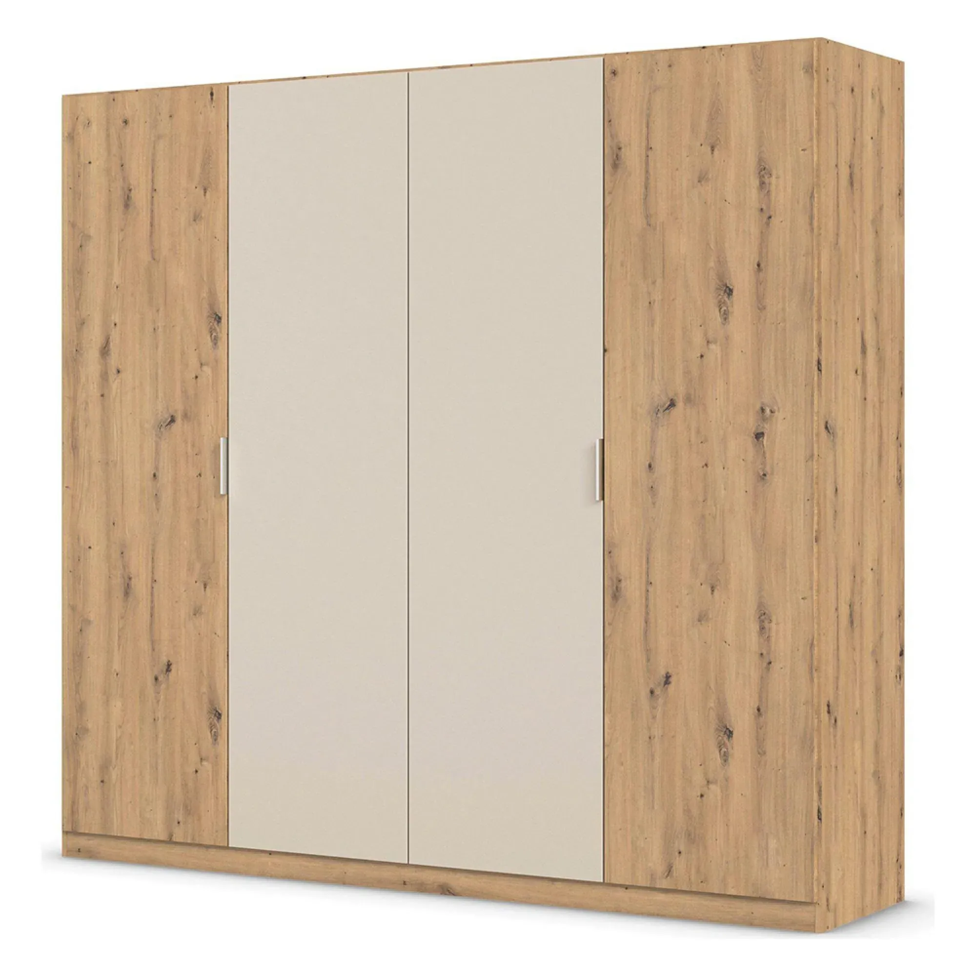 Monza 4 Door Wardrobe - Artisan Oak, Champagne