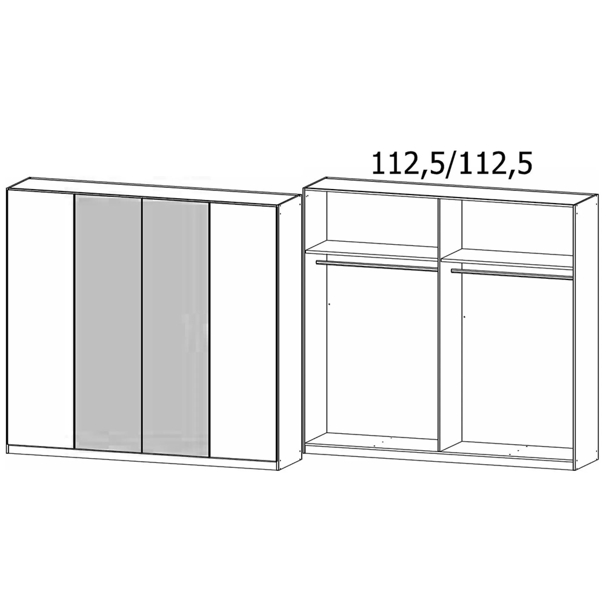 Monza 4 Door Wardrobe - Artisan Oak, Champagne