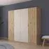 Monza 4 Door Wardrobe - Artisan Oak, Champagne