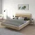 Monza King Size Bed with 2 Hanging Bedside Tables - Artisan Oak