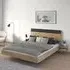 Monza King Size Bed with 2 Hanging Bedside Tables - Artisan Oak