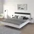 Monza Queen Size Bed with Hanging Bedside Tables - Alpine White