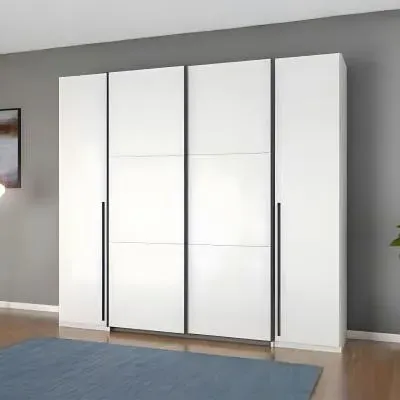 Mood 225cm 4 Door Wardrobe - Alpine White image