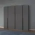 Mood 225cm 4 Door Wardrobe - Metallic Dark Grey