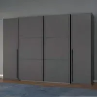 Mood 268cm 4 Door Wardrobe - Metallic Dark Grey