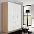 Morella 3 Door Wardrobe with Drawer - Sonoma Oak