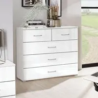 Morella 3+2 Drawer Chest - Alpine White