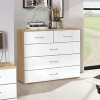 Morella 3+2 Drawer Chest - Sonoma Oak
