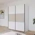 Neo 175cm 2 Door Sliding Wardrobe - Alpine White, Champagne